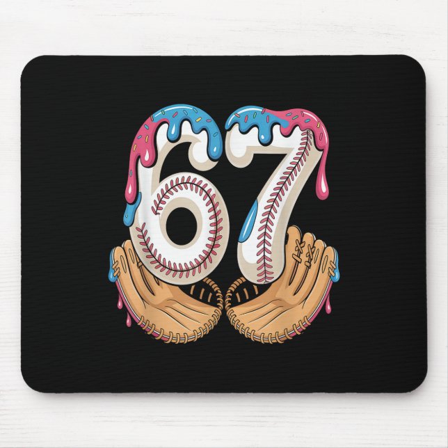 Mousepad Bysebyll 67 - Gotejamento de Sorvete 67 Meme Diver (Frente)