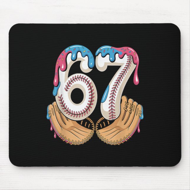 Mousepad Bysebyll 67 - Gotejamento de Sorvete 67 Meme Diver (Frente)