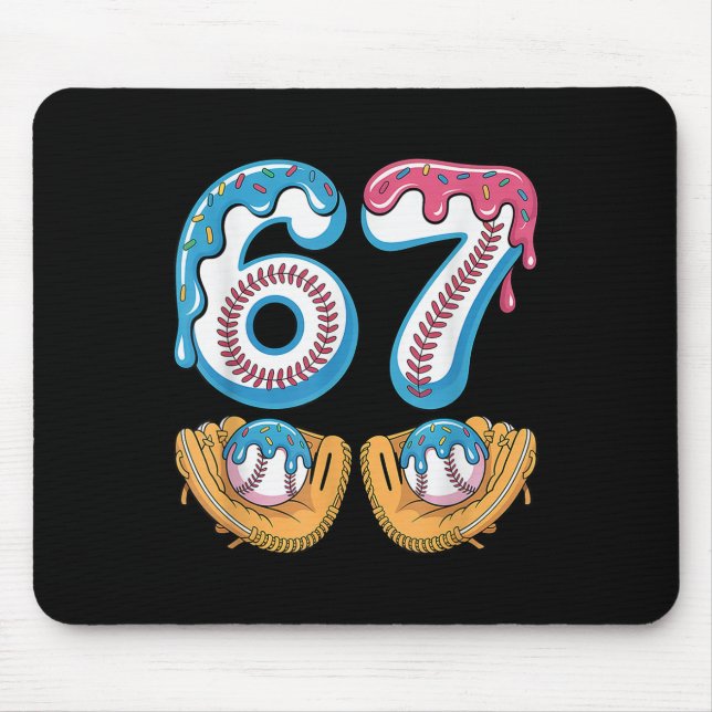 Mousepad Bysebyll 67 - Ice Cream Drip 67 Meme Funny Player  (Frente)