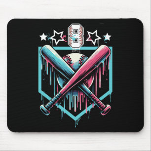 Mousepad Bysebyll Drip 8º Aniversário Meninos Número 8 Jove