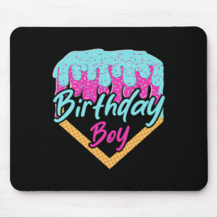 Mousepad Bysebyll Sorvete de 7 Anos de Idade Drip Aniversár