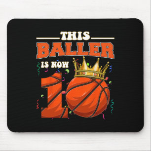 Mousepad Bysketbyll 10th Birthday Girl Boy Bbyll 10 Anos O