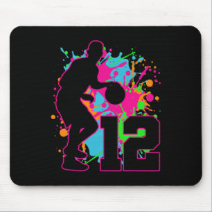 Mousepad Bysketbyll 12 Birthday É meu aniversário de 12 ano