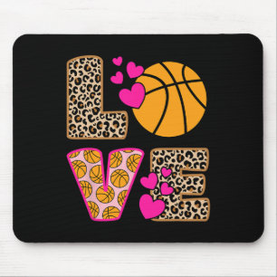 Mousepad Bysketbyll Leopard Imprime Mulheres Meninas