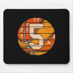 Mousepad Bysketbyll Número 5 Jersey Love Bysketbyll Player