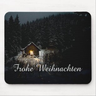 Mousepad Cabana mística na floresta profunda, Natal