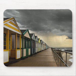 Mousepad Cabanas da praia em uma tempestade Southwold do
