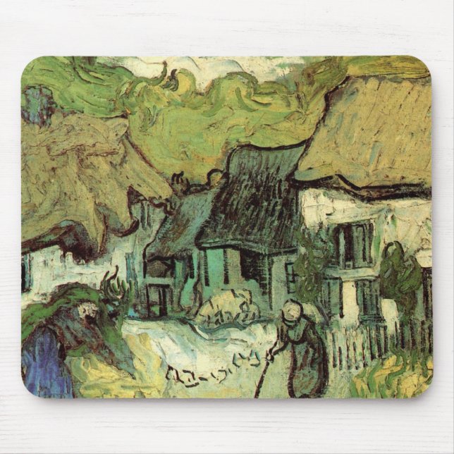 Mousepad Cabanas de Colmo em Jorgus por Vincent van Gogh (Frente)