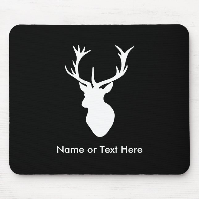 Mousepad Cabeça branca do veado com Antlers (Frente)