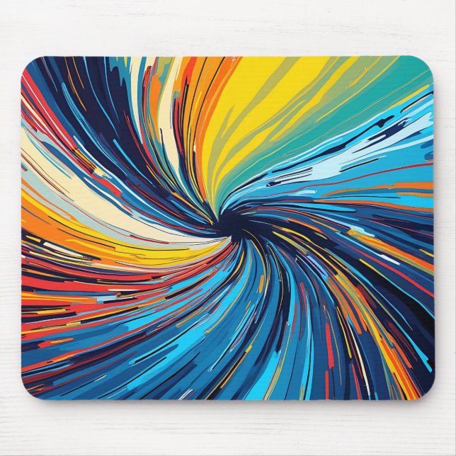 Mousepad Cabeça de Abstrato colorida (Frente)