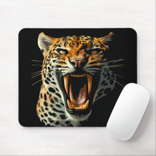 Mousepad Cabeça de ataque com picos-leopardo