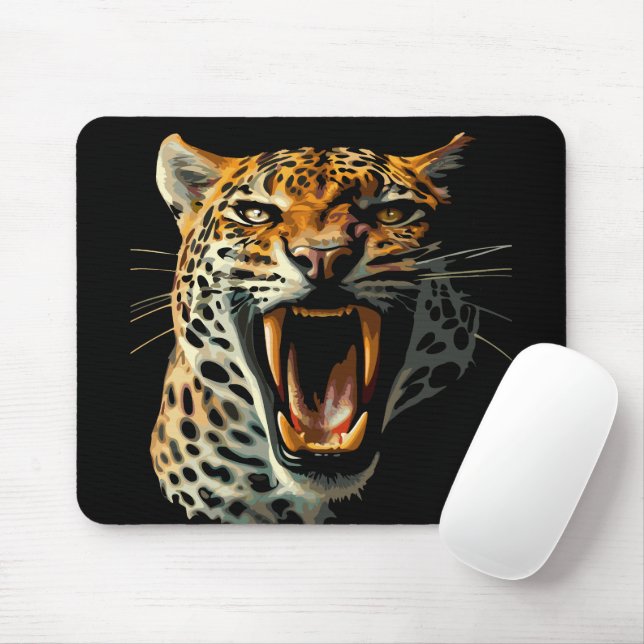 Mousepad Cabeça de ataque com picos-leopardo (Com mouse)