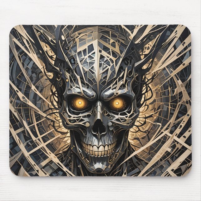 Mousepad Cabeça de crânio metálico (Frente)