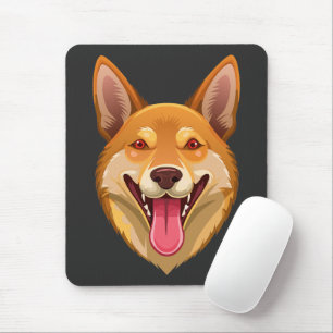 Mousepad Cabeça de dingo cão selvagem australiano