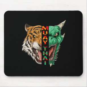 Mousepad Cabeça de Dragão e Tigre - Presente de Muay Thai e