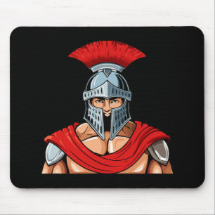 Mousepad Cabeça de guerreiro antigo em capacete e armadura