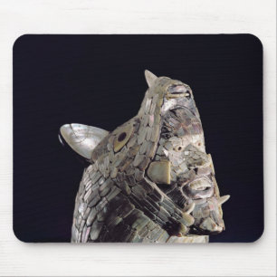 Mousepad Cabeça de um animal com cabeça humana nas maxila