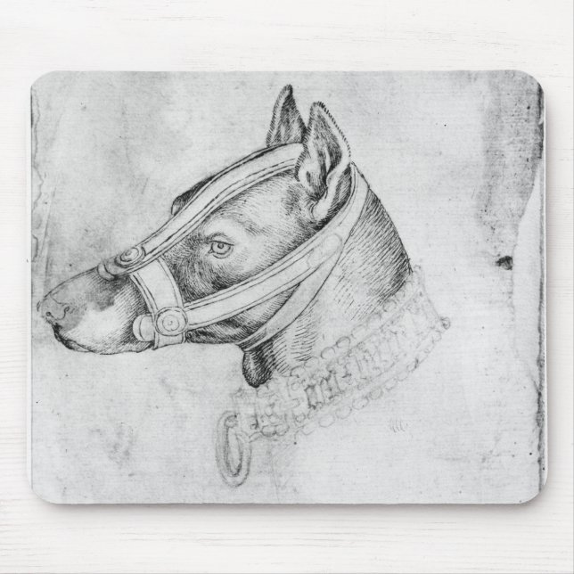 Mousepad Cabeça de um cão açaimado (Frente)