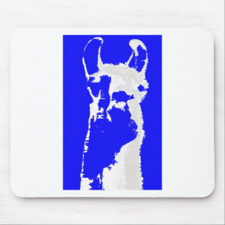 Mousepad cabeça do lama no azul marinho