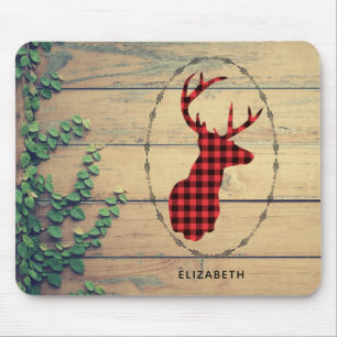 Mousepad Cabeça dos cervos com os Antlers nas pranchas de