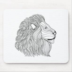 Mousepad Cabeça inspirada 5 do leão