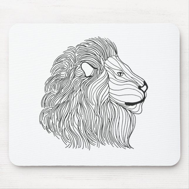 Mousepad Cabeça inspirada 5 do leão (Frente)