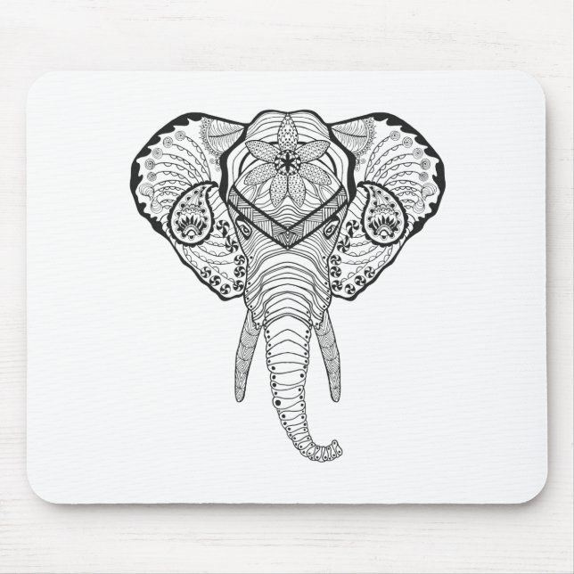 Mousepad Cabeça inspirada do elefante (Frente)