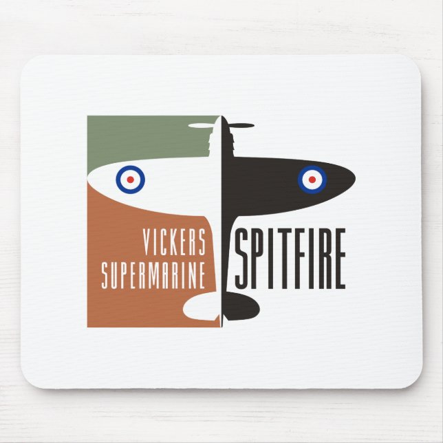 Mousepad cabeça-quente do supermarine dos vickers (Frente)