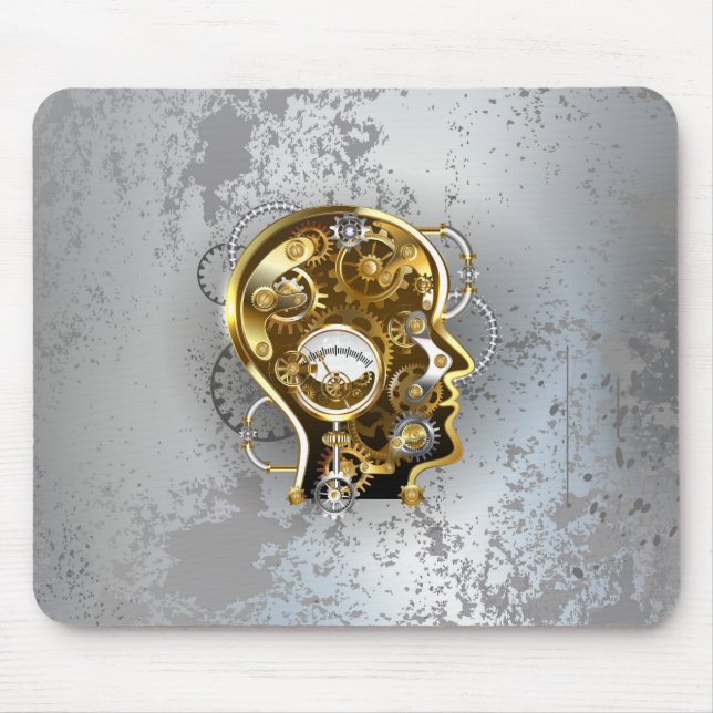 Mousepad Cabeça Steampunk com Manômetro (Frente)