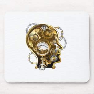 Mousepad Cabeça Steampunk com Manômetro