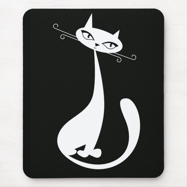 Mousepad Cabeçote de Design de gato elegante (Frente)
