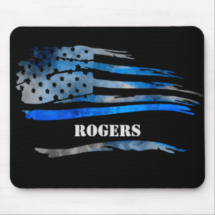 Mousepad Cabeçote de Sinalizador Cinza Azul
