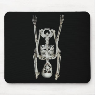 Mousepad Cabeçote Do Esqueleto Em Preto