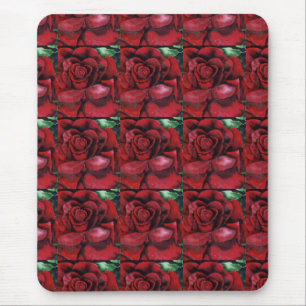 Mousepad Cabeçote Floral "Vermelho, Vermelho, Rosa"