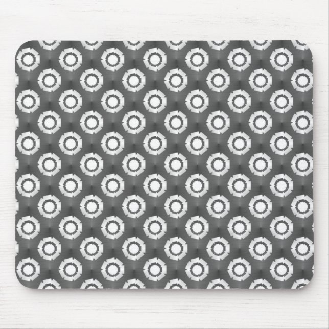 Mousepad Cabeçote Fundido de Flor de Cinza Metálico (Frente)