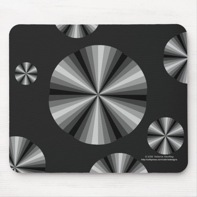 Mousepad Cabeçote Preto de Illusão Óptica (Frente)