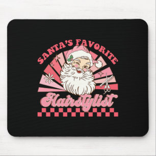 Mousepad Cabeleireiro Natal Papai Noel Vintage Xmas Cabelo