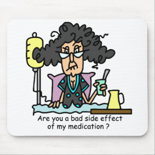 Mousepad Cabelo escuro do efeito secundário da medicamentaç