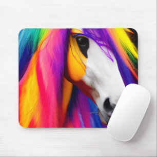 Mousepad Cabelo Fluindo Arco-íris