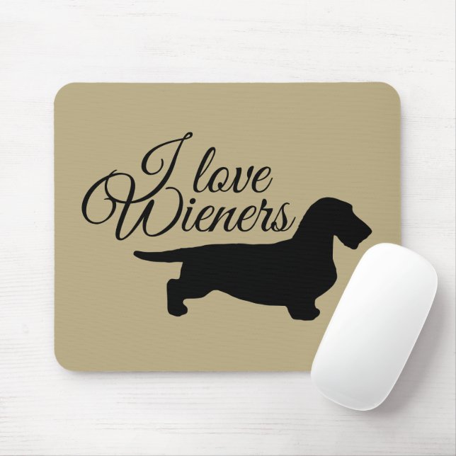 Mousepad Cabelo grosso Dachshund - Silhouette 1 (Com mouse)