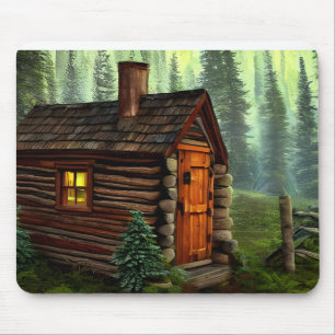 Mousepad Cabina abstrato Whimsical Little Hunting