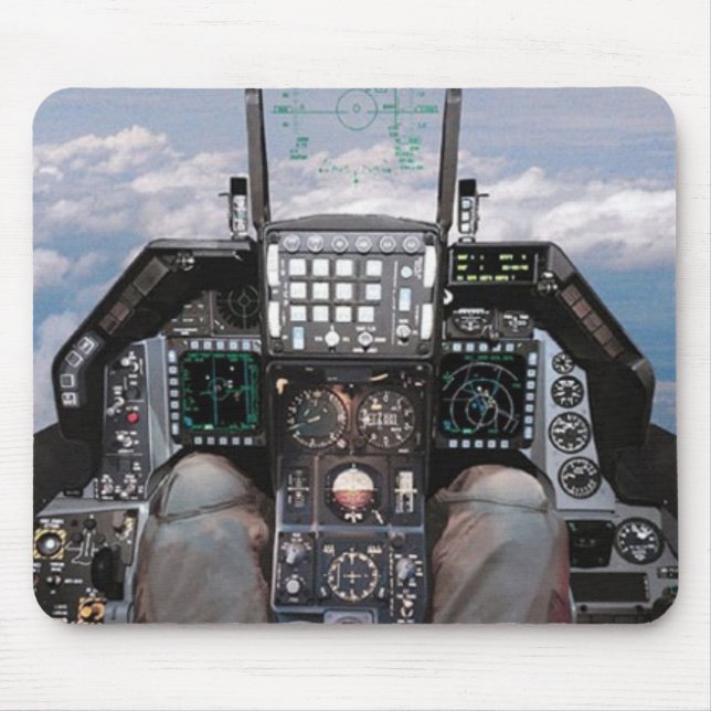 Mousepad cabina do piloto f16 (Frente)