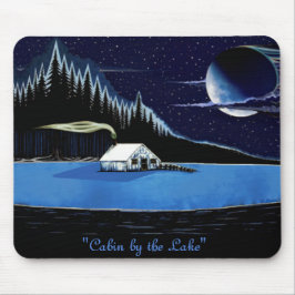 Mousepad "Cabina perto do lago" design Mousepad.