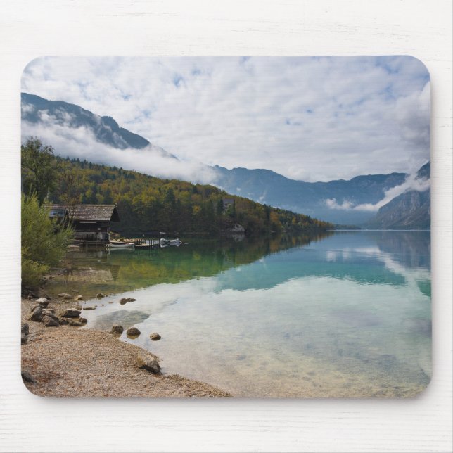 Mousepad Cabine ao lado do lago Bohinj em Slovenia (Frente)