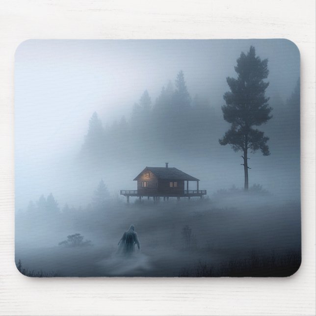 Mousepad Cabine de registro pelo lago assombrado (Frente)