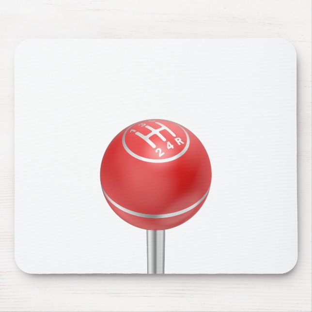 Mousepad Cabo de mudança de marcha manual vermelha (Frente)