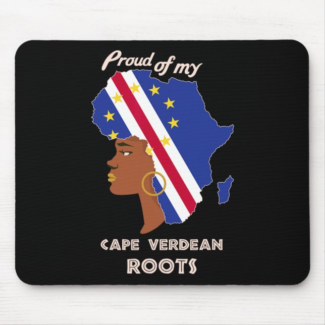 Mousepad Cabo-Verdiano Raiz da História Negra Mês das Mulhe (Frente)