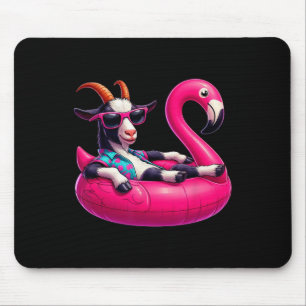 Mousepad Cabra de Verão Engraçada Rosa Festa de Piscina Hav