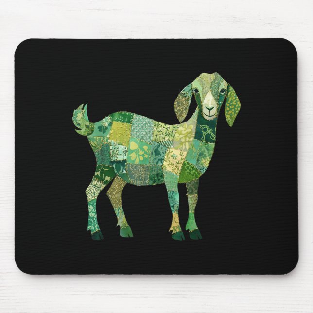 Mousepad Cabra leiteira Núbia em patchwork (Frente)