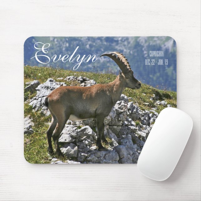 Mousepad Cabra Montês Capricórnio Zodíaco (Com mouse)